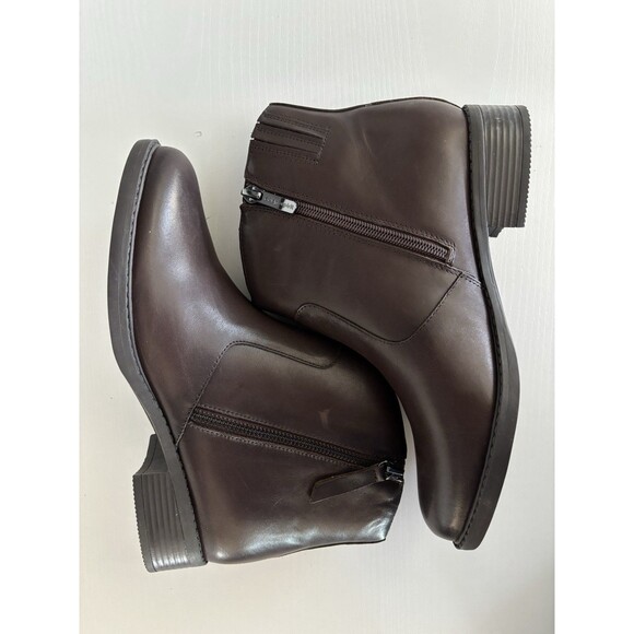 Easy Spirit Women's Brown Vintage Lacy Block-Heel Round Toe Booties Shoe Sz 8.5W - Picture 4 of 7